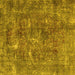 Square Persian Yellow Traditional Rug, tr3368yw
