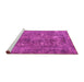 Sideview of Machine Washable Persian Pink Traditional Rug, wshtr3368pnk