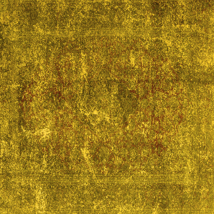 Square Machine Washable Persian Yellow Traditional Rug, wshtr3368yw