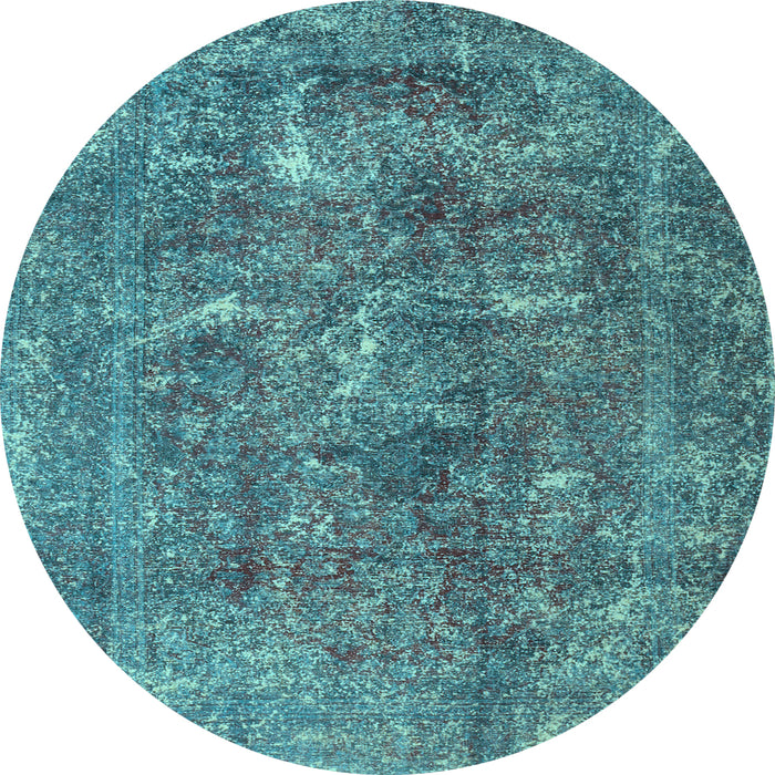 Round Persian Light Blue Traditional Rug, tr3368lblu