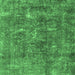 Square Persian Emerald Green Traditional Rug, tr3368emgrn