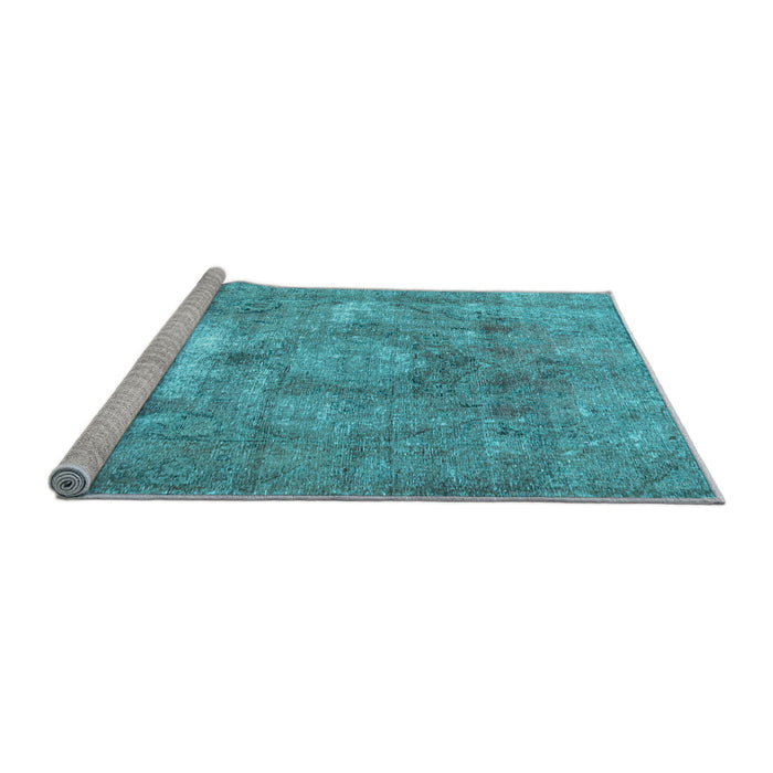 Sideview of Machine Washable Persian Light Blue Traditional Rug, wshtr3369lblu