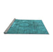 Sideview of Machine Washable Persian Light Blue Traditional Rug, wshtr3369lblu