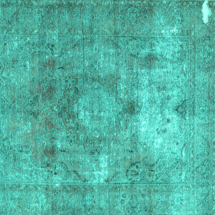 Square Persian Turquoise Traditional Rug, tr3369turq