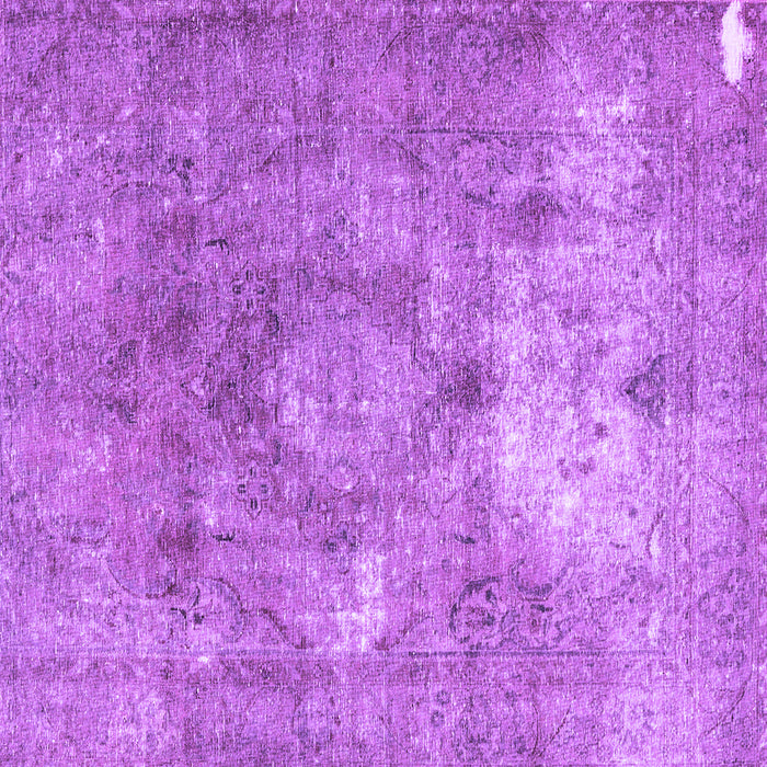 Square Machine Washable Persian Purple Traditional Area Rugs, wshtr3369pur