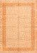 Serging Thickness of Machine Washable Persian Orange Traditional Area Rugs, wshtr336org