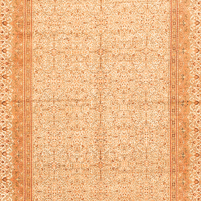 Serging Thickness of Machine Washable Persian Orange Traditional Area Rugs, wshtr336org