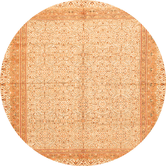 Machine Washable Persian Orange Traditional Area Rugs, wshtr336org