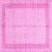 Square Machine Washable Persian Pink Traditional Rug, wshtr336pnk