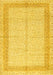 Machine Washable Persian Yellow Traditional Rug, wshtr336yw