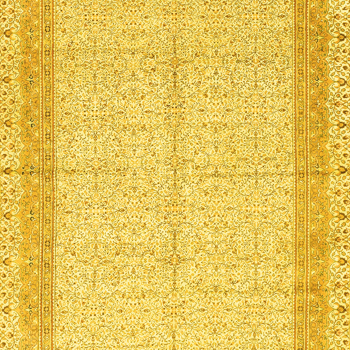 Machine Washable Persian Yellow Traditional Rug, wshtr336yw