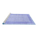 Sideview of Machine Washable Persian Blue Traditional Rug, wshtr336blu