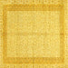 Square Machine Washable Persian Yellow Traditional Rug, wshtr336yw