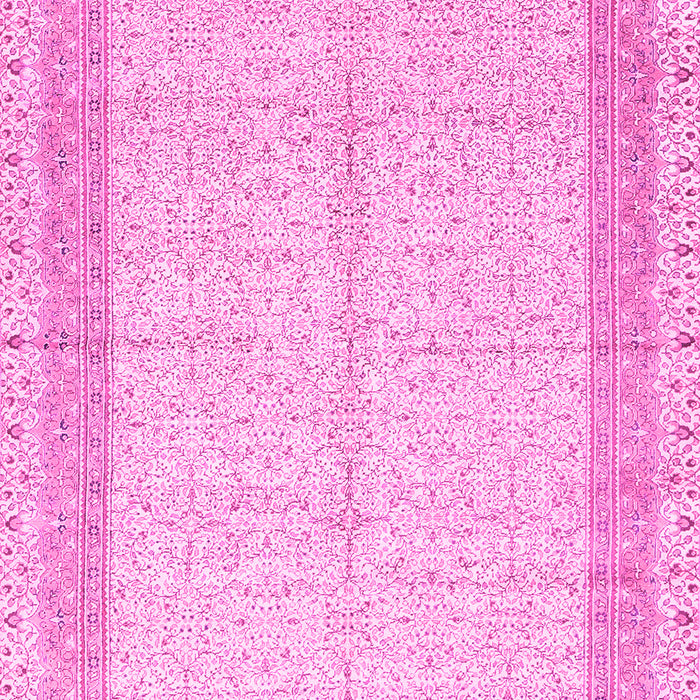 Machine Washable Persian Pink Traditional Rug, wshtr336pnk