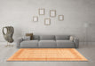 Machine Washable Persian Orange Traditional Area Rugs in a Living Room, wshtr336org