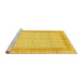 Sideview of Machine Washable Persian Yellow Traditional Rug, wshtr336yw