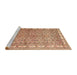 Sideview of Machine Washable Traditional Sandy Brown Rug, wshtr337