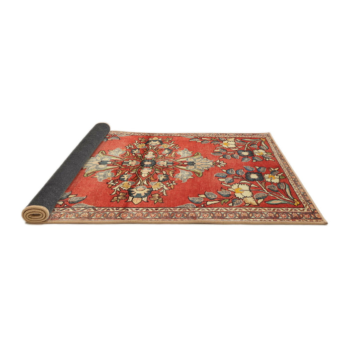 Sideview of Traditional Red Animal Rug, tr3370