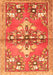 Serging Thickness of Machine Washable Animal Orange Traditional Area Rugs, wshtr3370org