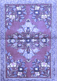 Animal Blue Traditional Rug, tr3370blu