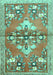 Animal Turquoise Traditional Rug, tr3370turq