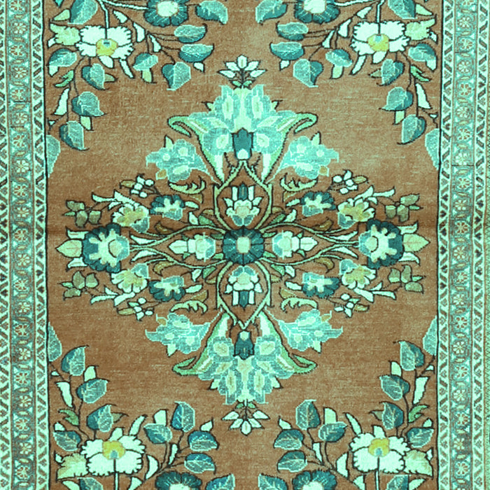 Animal Turquoise Traditional Rug, tr3370turq