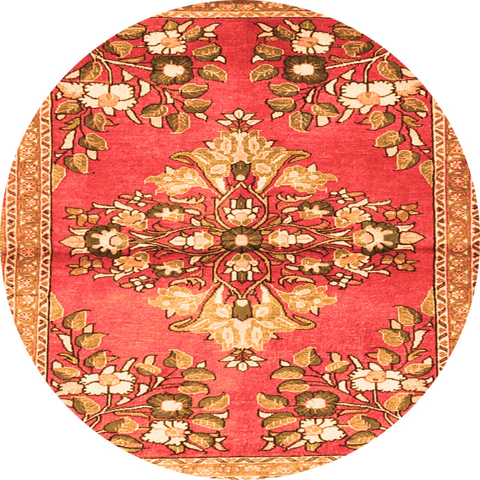 Machine Washable Animal Orange Traditional Area Rugs, wshtr3370org