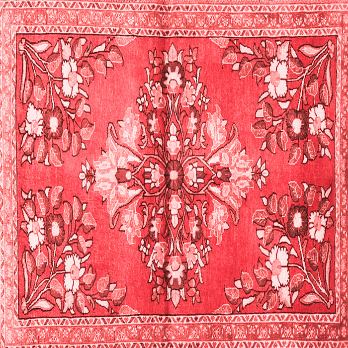 Machine Washable Animal Red Traditional Rug, wshtr3370red