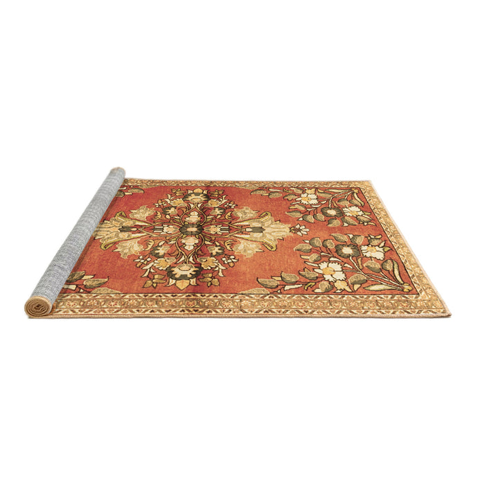 Sideview of Machine Washable Animal Brown Traditional Rug, wshtr3370brn
