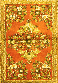 Animal Yellow Traditional Rug, tr3370yw