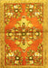 Animal Yellow Traditional Rug, tr3370yw