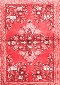 Animal Red Traditional Rug, tr3370red