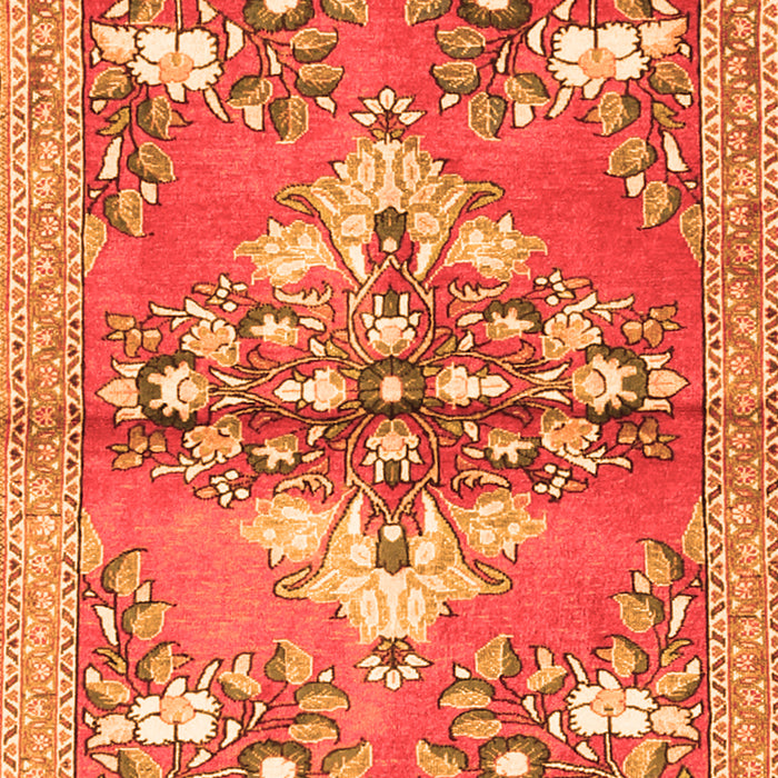 Animal Orange Traditional Rug, tr3370org
