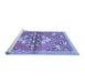 Sideview of Machine Washable Animal Blue Traditional Rug, wshtr3370blu