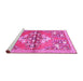 Sideview of Machine Washable Animal Pink Traditional Rug, wshtr3370pnk