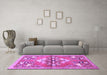 Machine Washable Animal Purple Traditional Area Rugs in a Living Room, wshtr3370pur