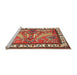 Sideview of Machine Washable Traditional Light Copper Gold Rug, wshtr3371