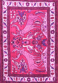 Animal Pink Traditional Rug, tr3371pnk