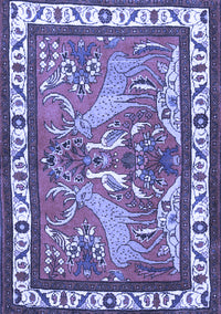 Animal Blue Traditional Rug, tr3371blu