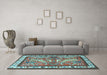 Machine Washable Animal Light Blue Traditional Rug in a Living Room, wshtr3371lblu