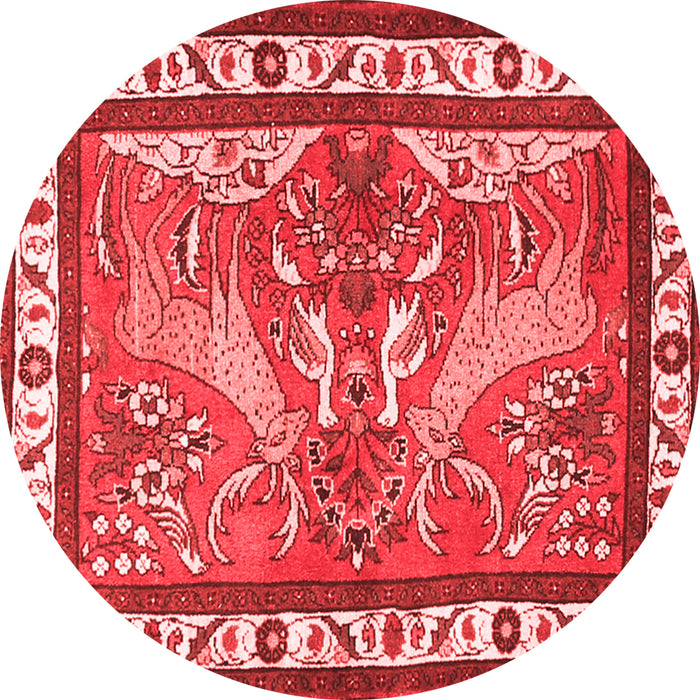 Animal Red Traditional Rug, tr3371red
