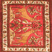 Serging Thickness of Animal Orange Traditional Rug, tr3371org