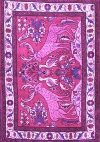 Animal Purple Traditional Rug, tr3371pur