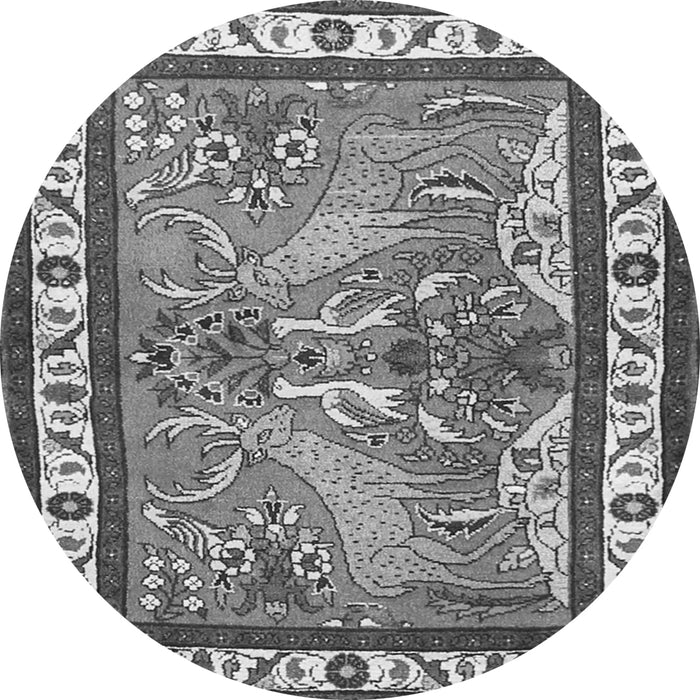 Square Animal Gray Traditional Rug, tr3371gry