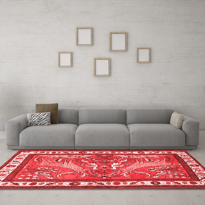 Traditional Red Washable Rugs