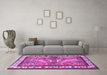 Machine Washable Animal Purple Traditional Area Rugs in a Living Room, wshtr3371pur