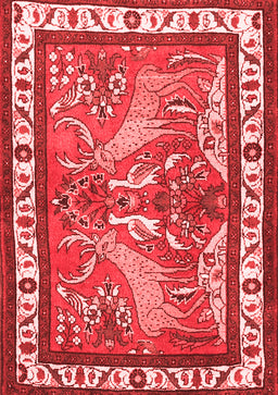 Animal Red Traditional Area Rugs