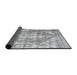 Sideview of Traditional Gunmetal Gray Persian Rug, tr3372