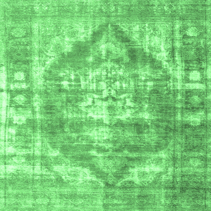 Square Persian Emerald Green Traditional Rug, tr3372emgrn