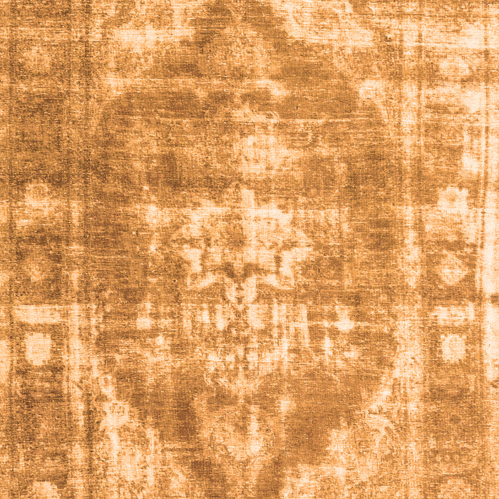 Serging Thickness of Machine Washable Persian Orange Traditional Area Rugs, wshtr3372org